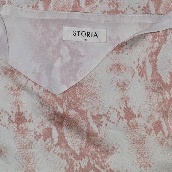 Storia Pink Snake Print Strappy Mini Slip Dress Size Medium EUC - Picture 2 of 5